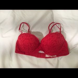 Victoria’s Secret PINK Red Lace Push-up Bra, 36C